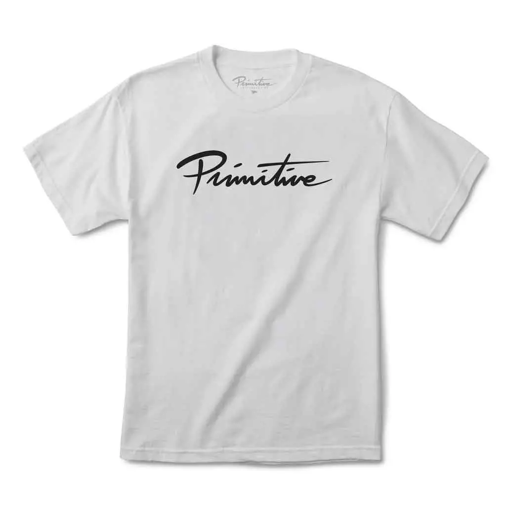 Primitive Youth Nuevo Script Tee - White 1