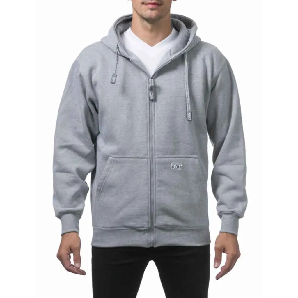 Pro Club Heavyweight Fullzip Hoodie - Heather Grey 1