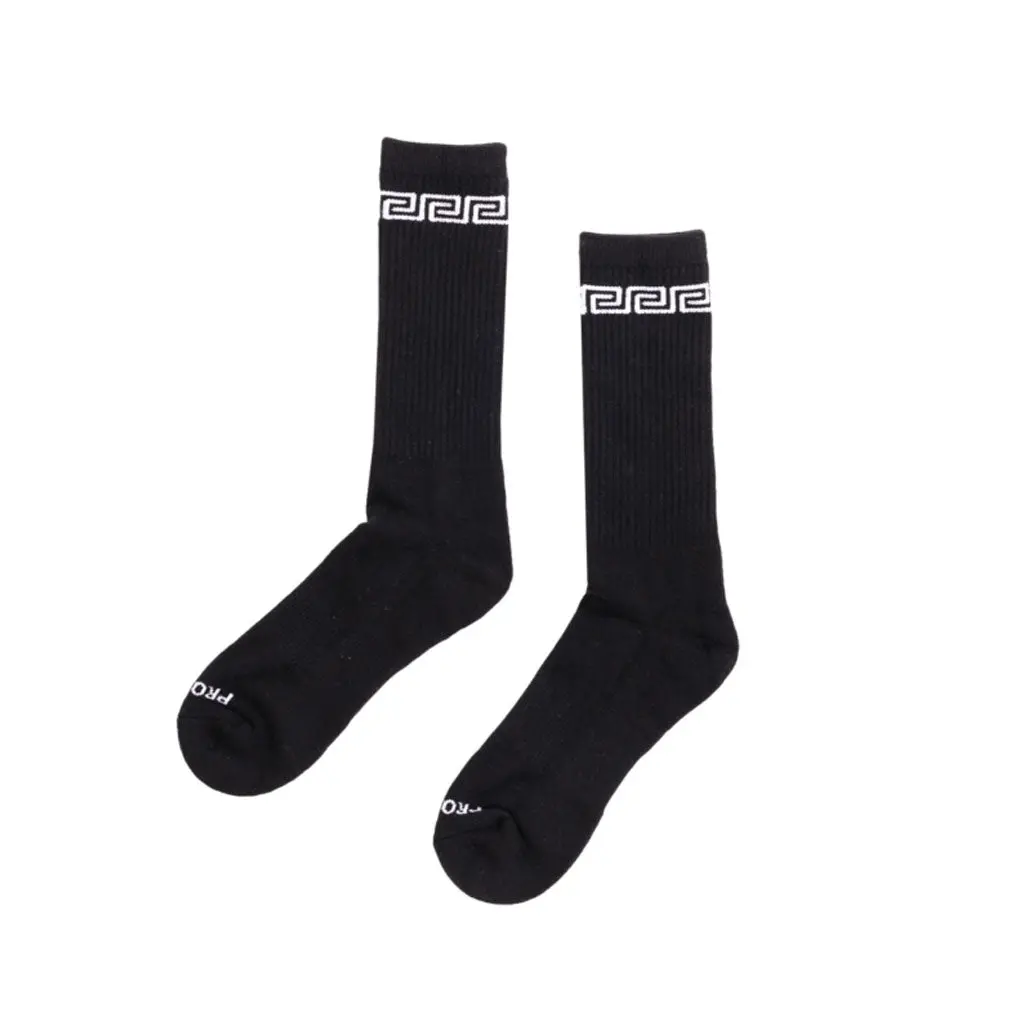 Pro Club Link Crew Sock - Black/White 1