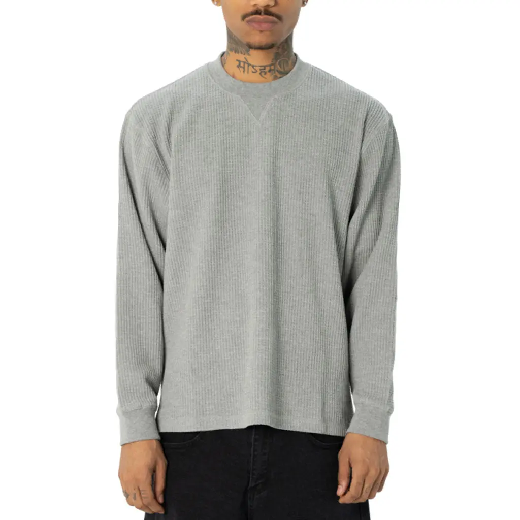 Pro Club Heavy Wide Thermal L/S Tee - Gray 1