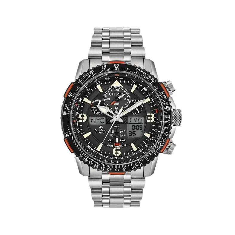 Promaster Skyhawk A-T Atomic Timekeeping Super Titanium™ 45Mm - Black On Bracelet 1