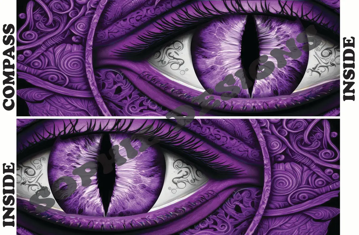 Jeep Compass Headlight Decals Purple 1