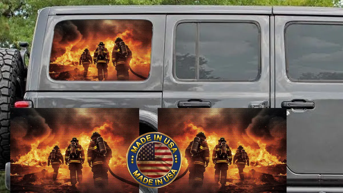 Put Out The Fire Rear Quarter Window See Through Graphic 1