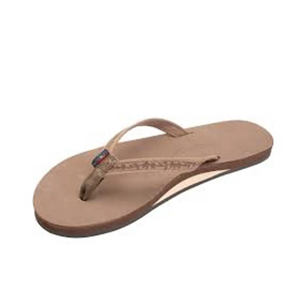 Rainbow Women's Narrow Floral Premier Leather - Dark Brown 1