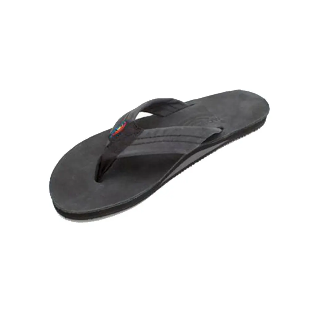 Rainbow Men's Single Layer Premier Leather With Arch Support - Black 1