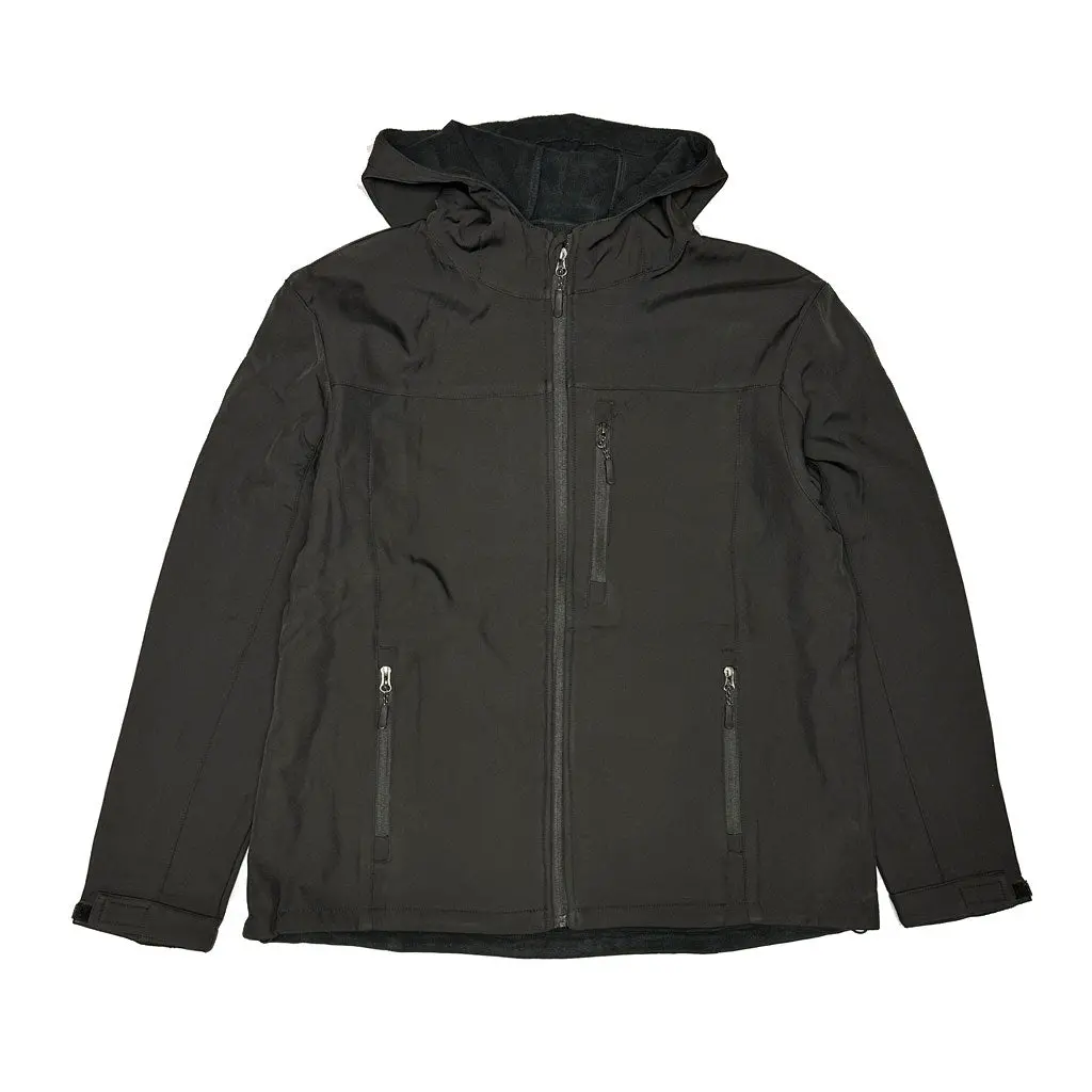 Renegade Water Resistant Soft Shell Zip Hoody Jacket - Black 1