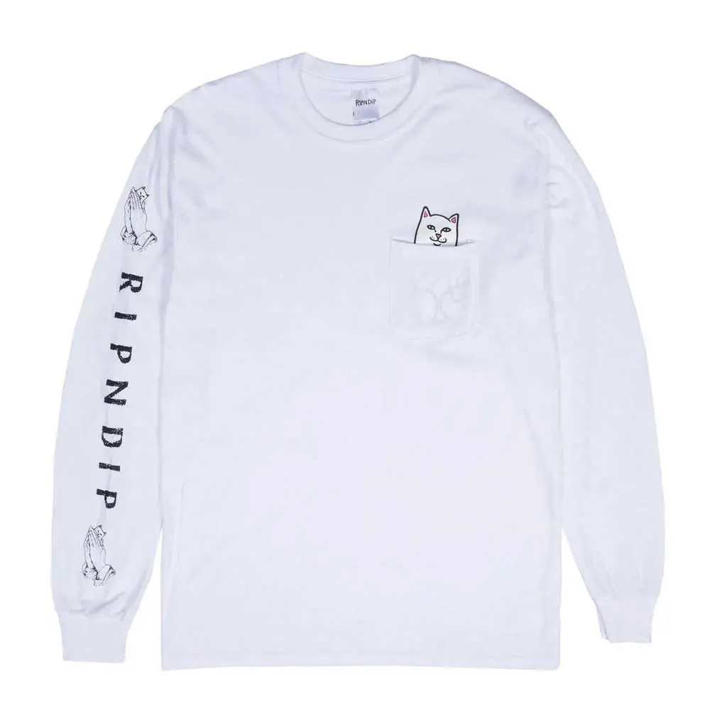 Rip N Dip Lord Nermal L/S Tee - White 1