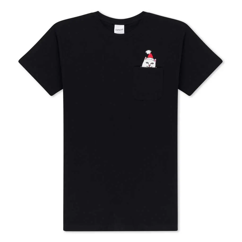 Rip N Dip Lord Santa Pocket Tee - Black 1