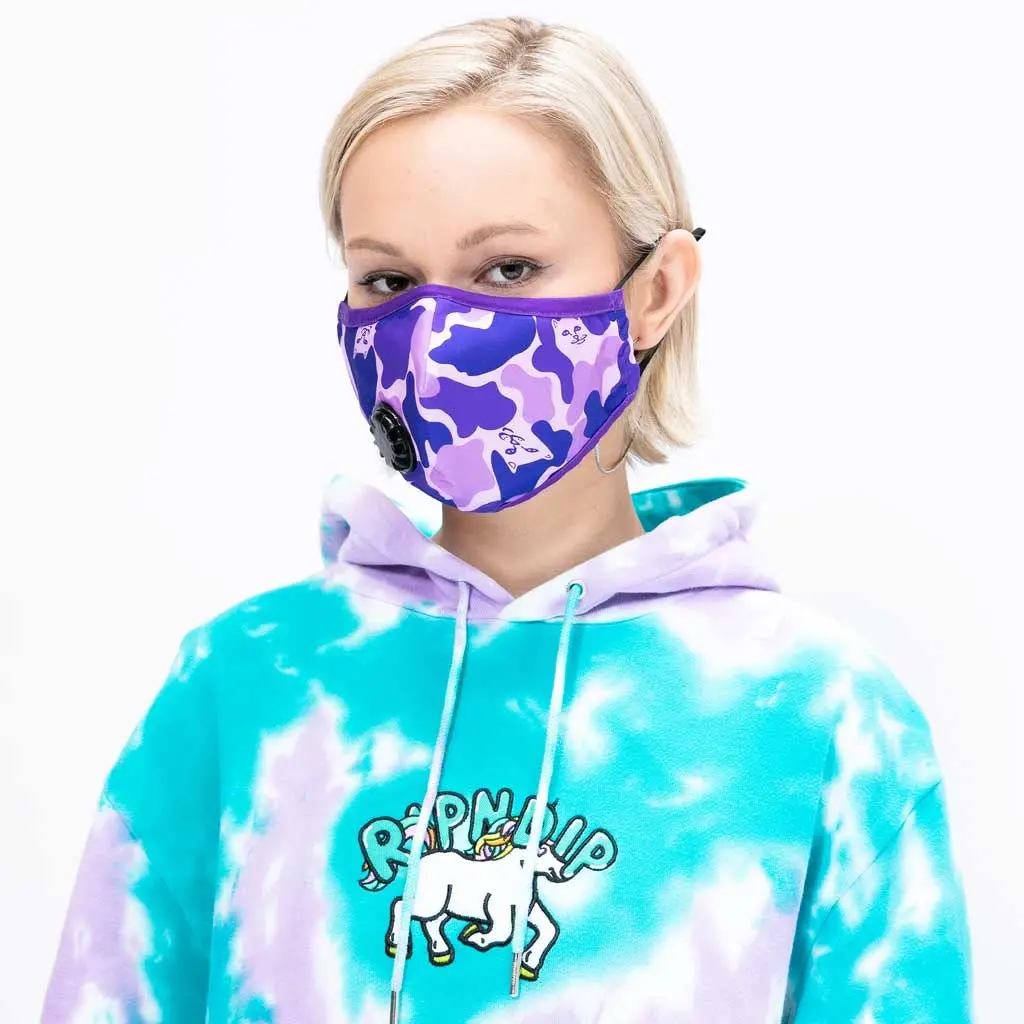 Rip N Dip Purple Camo Ventilated Mask 1