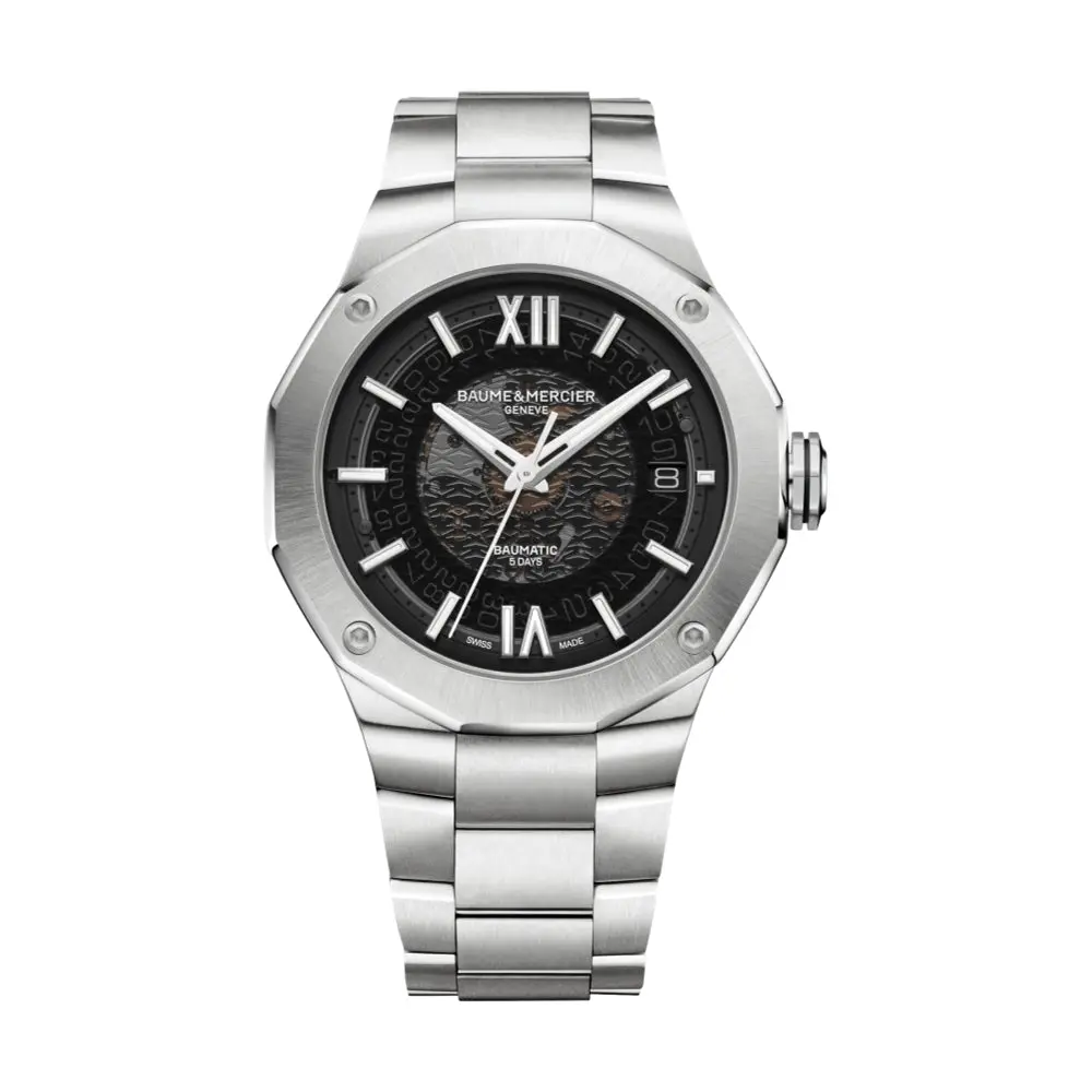 Riviera 10702 Baumatic Cosc Certified 42Mm - Black On Bracelet 1