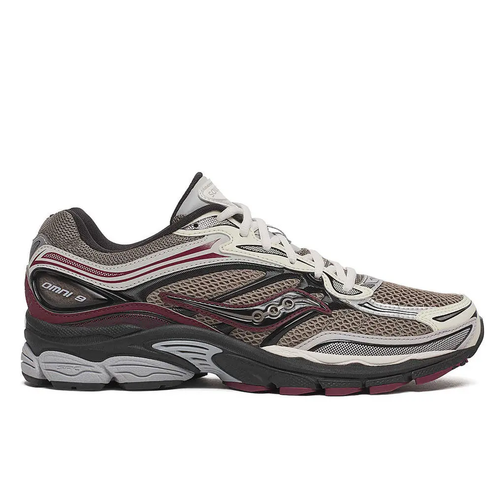Saucony Progrid Omni 9 - Tan/Maroon 1