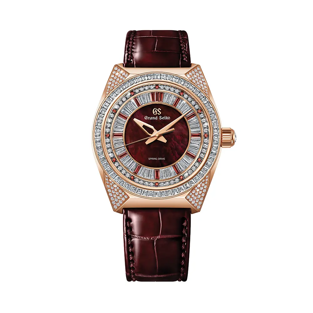 Sbgd228 Masterpiece "Red Lion"  Manual Spring Drive 18K Rose Gold W/ Diamonds Limited Edition 44.5Mm - Red On Leather Strap 1