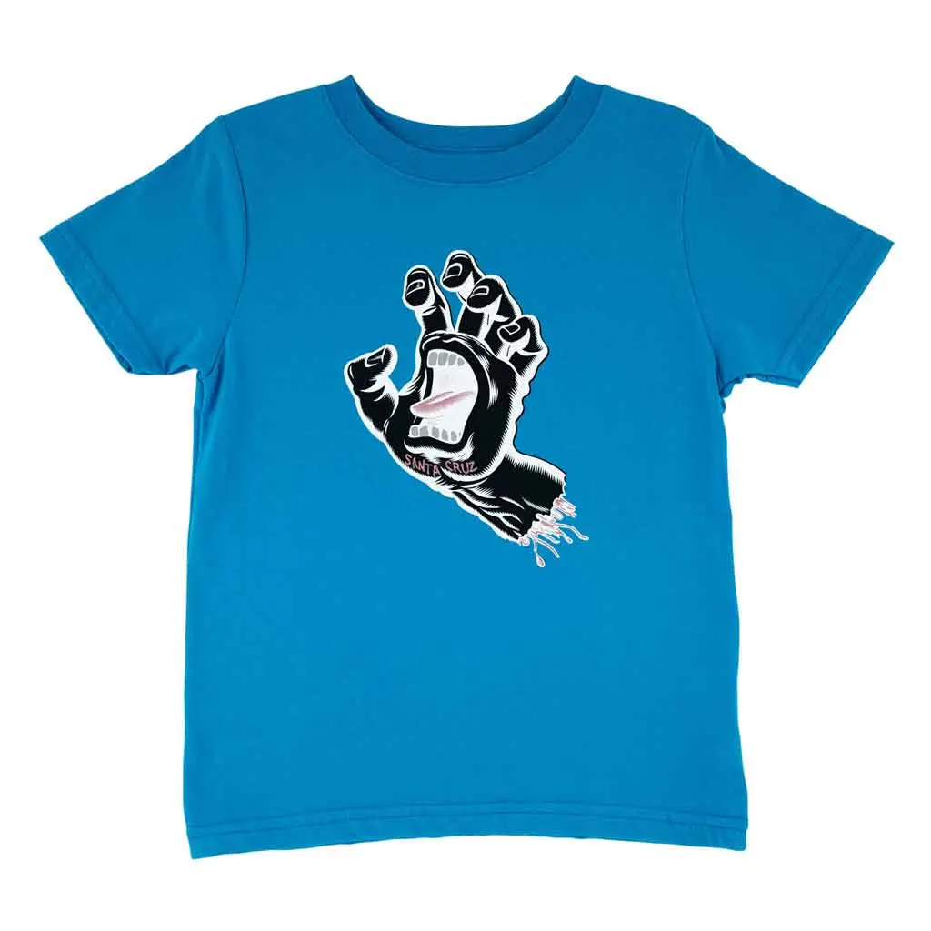 Santa Cruz Kid's Screaming Hand Tee - Cobalt 1