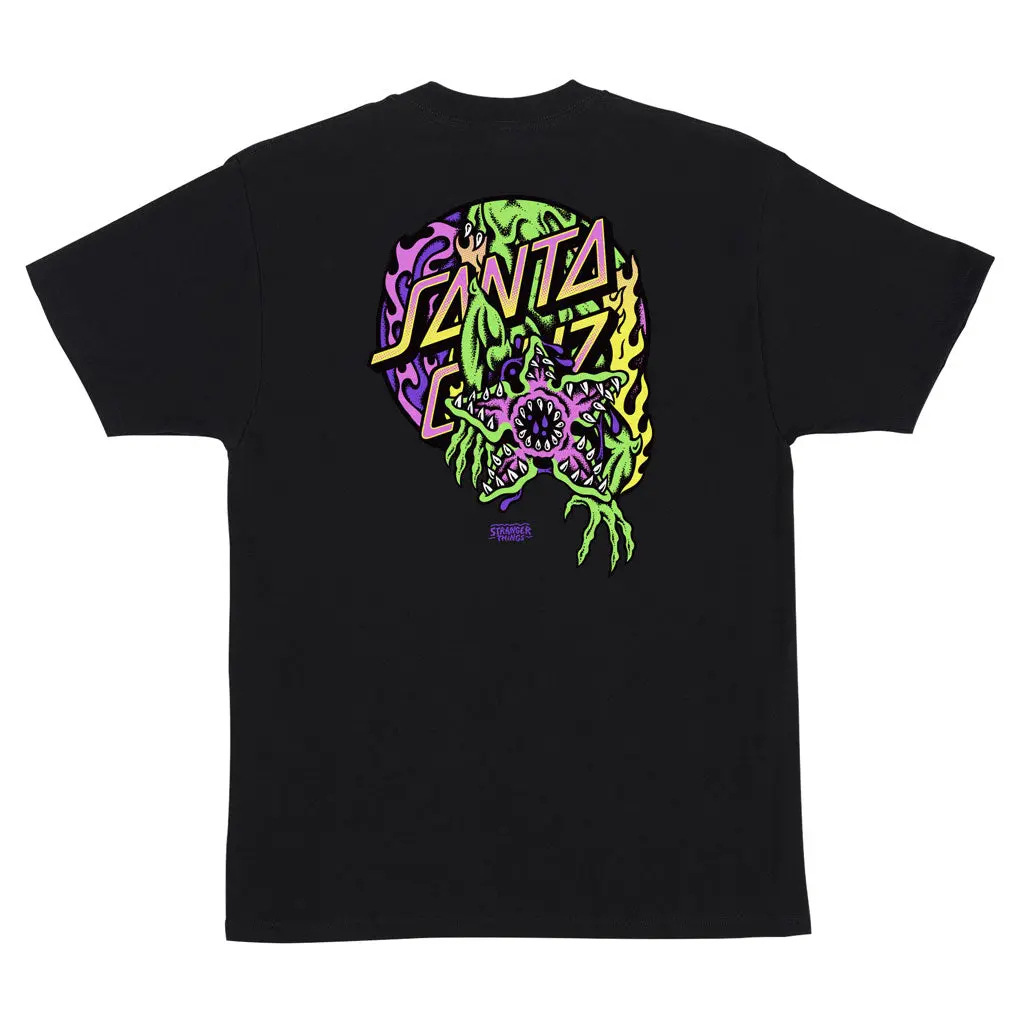 Santa Cruz X Stranger Things Demogorgon Dot S/S Tee - Black 1