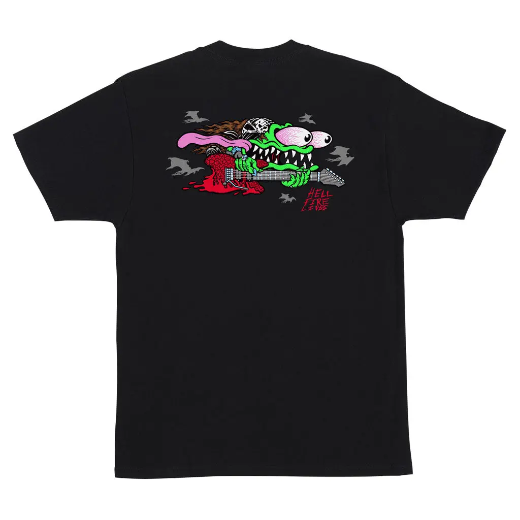 Santa Cruz X Stranger Things Eddie Slasher S/S Tee - Black 1