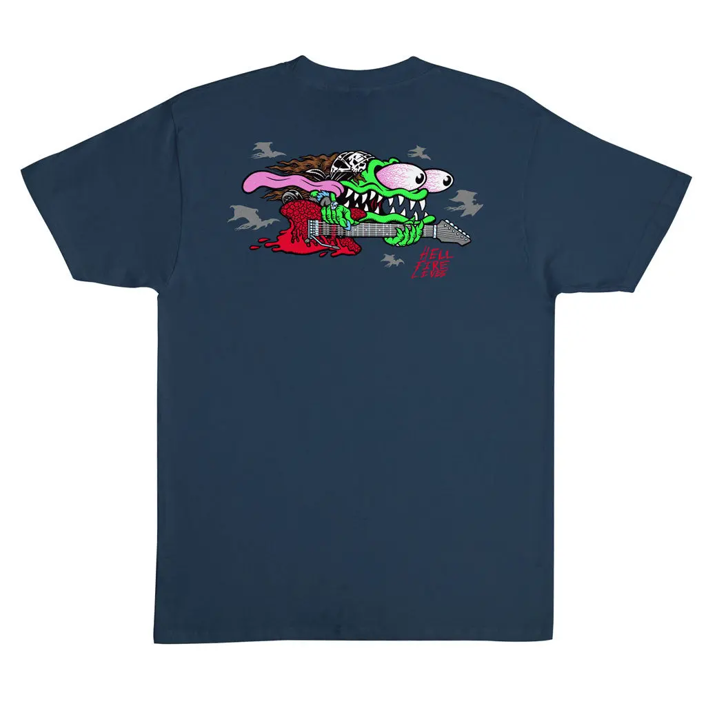 Santa Cruz X Stranger Things Eddie Slasher S/S Tee - Blue Dusk 1
