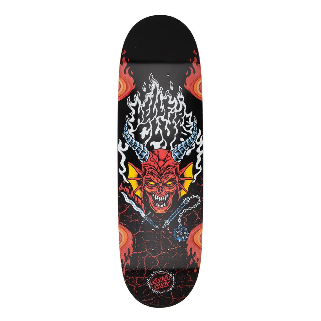 Santa Cruz X Stranger Hellfire Club Flames 9.0" Deck 1