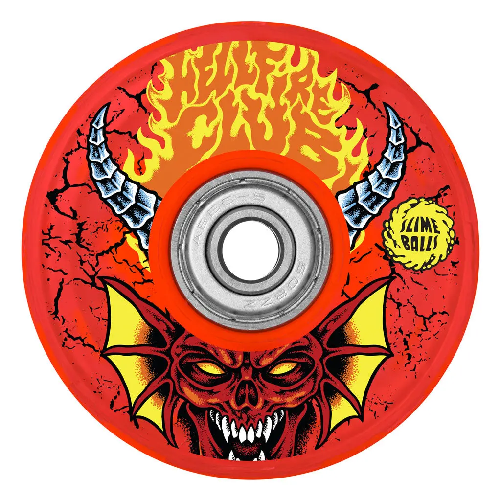 Santa Cruz X Stanger Things Hellfire Club Light Ups Og Slime 66Mm Wheels 78A - Red 1