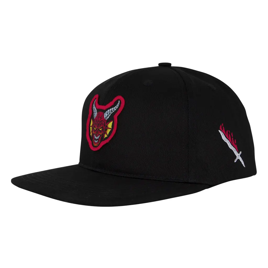 Santa Cruz X Stranger Things Hellfire Club Snapback - Black 1