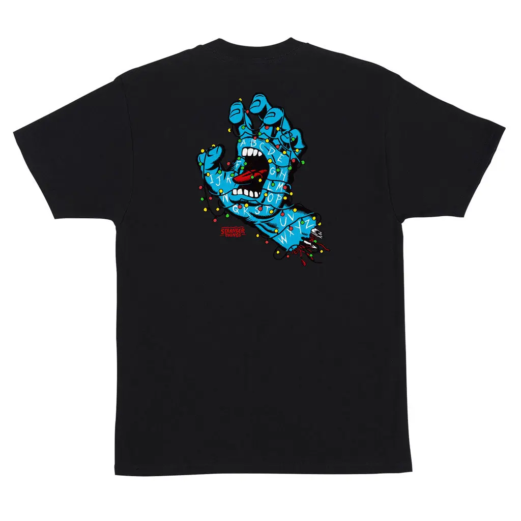 Santa Cruz X Stranger Things Screaming Lights S/S Tee - Black 1