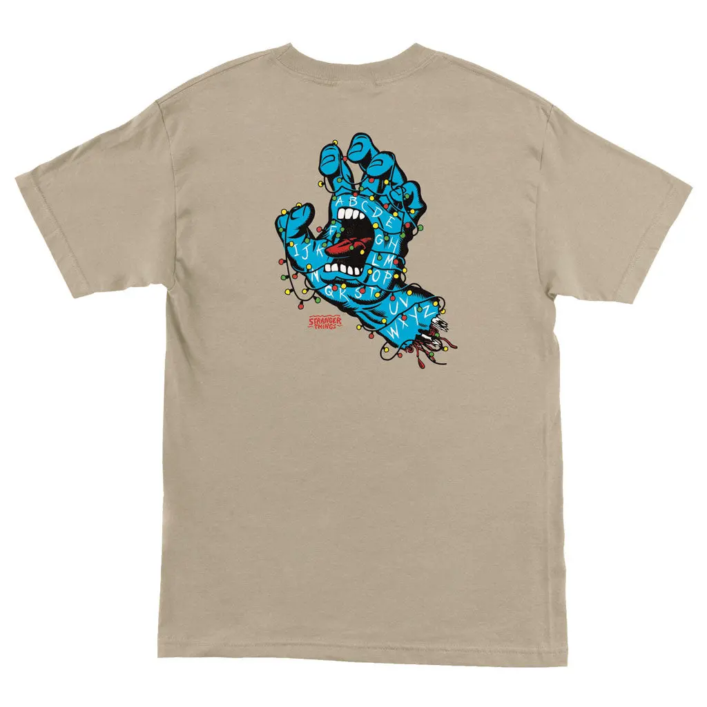 Santa Cruz X Stranger Things Screaming Lights S/S Tee - Sand 1