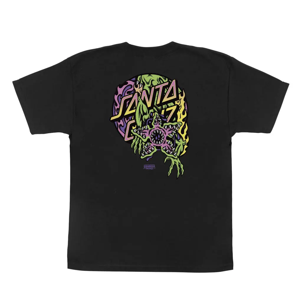 Santa Cruz X Stranger Things Youth Demogorgon Dot S/S Tee - Black 1