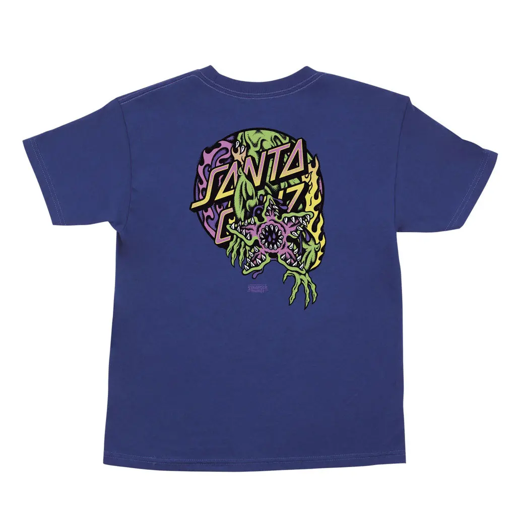 Santa Cruz X Stranger Things Youth Demogorgon Dot S/S Tee - Cobalt 1