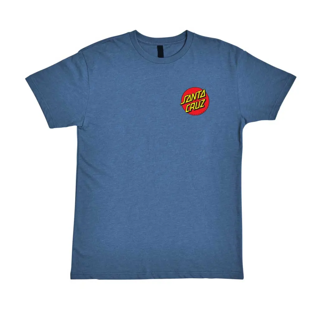 Santa Cruz Classic Dot Chest S/S T-Shirt - Heather Cool Blue 1