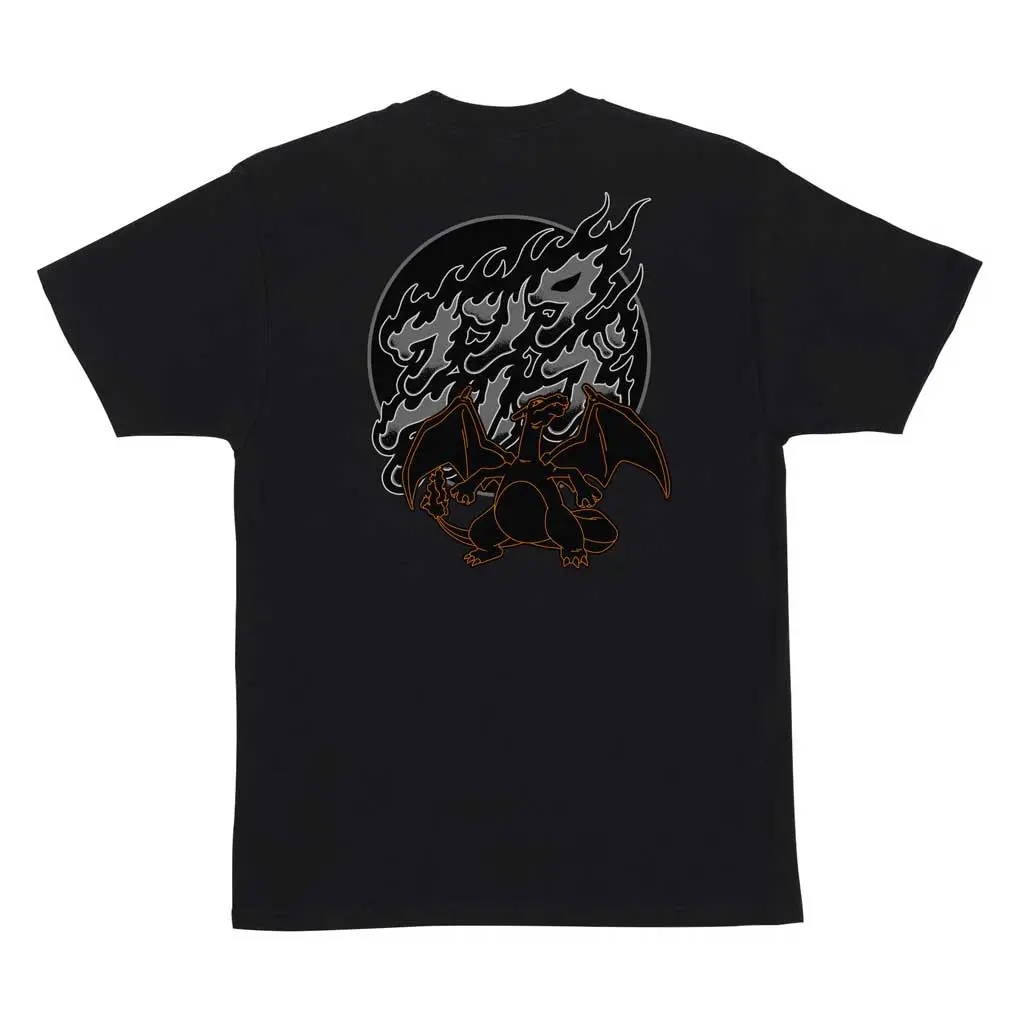 Santa Cruz X Pokemon Fire Type 3 S/S Tee - Black 1