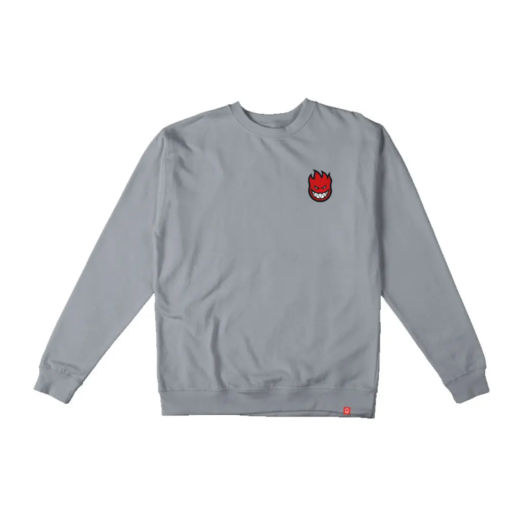 Spitfire Lil Bighead Fill Crewneck - Cement/Red 1