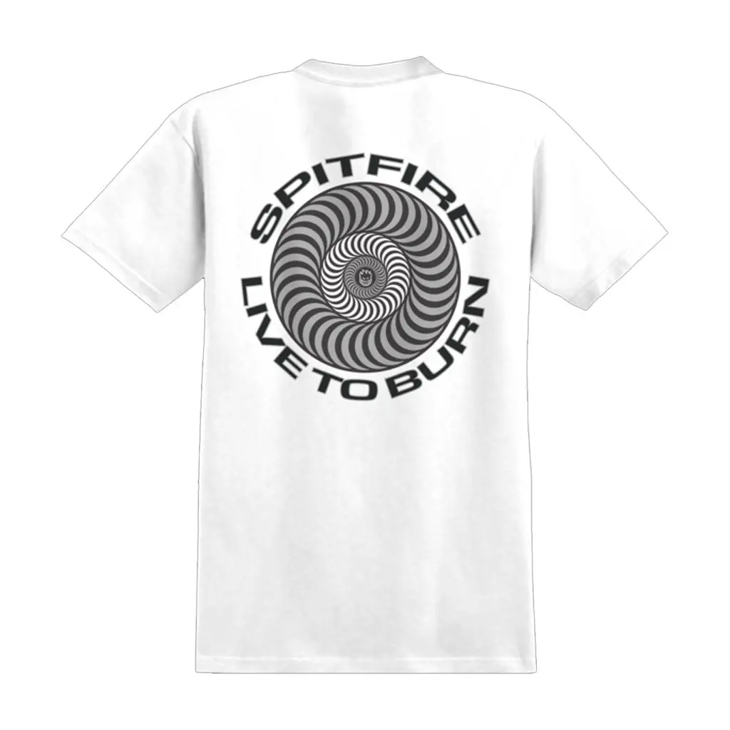 Spitfire Live To Burn Classic S/S Tee - White 1