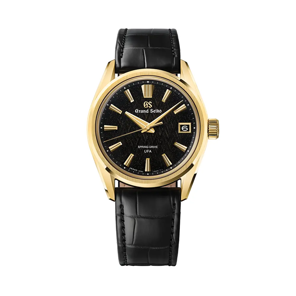 Slgb006 Evolution 9 Spring Drive Ufa 18K Yellow Gold Limited Edition 37Mm - Black On Leather Strap 1
