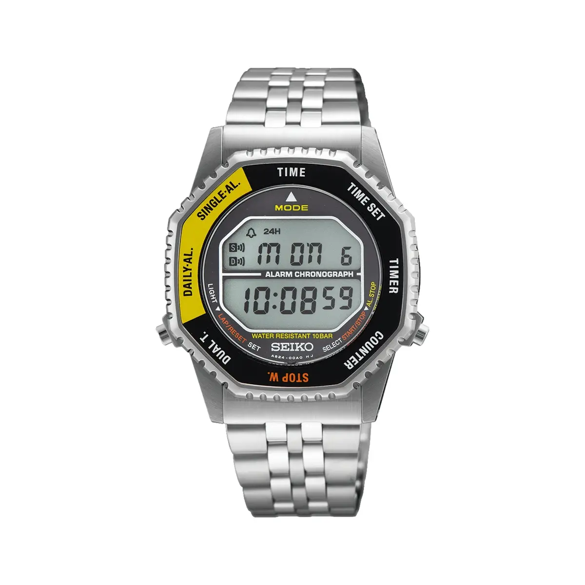 Smgg17 Digital Quartz Chronograph 37Mm - Yellow On Bracelet 1