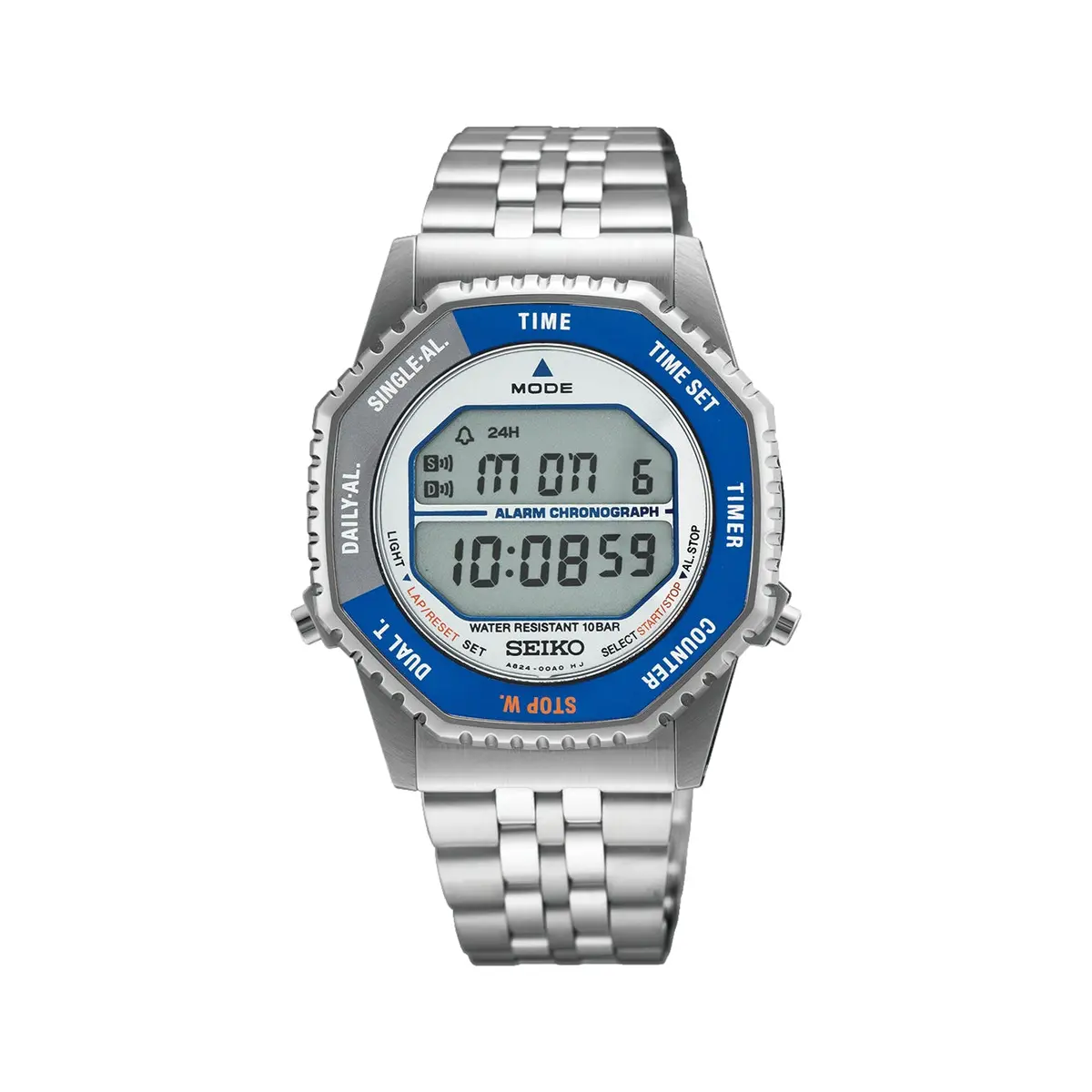 Smgg21 Digital Quartz Chronograph 37Mm - Blue On Bracelet 1