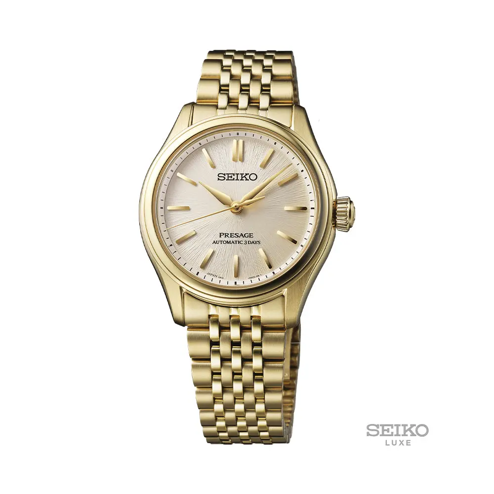 Spb524 Presage Classic Gold Finish 36Mm - Ivory On Bracelet 1