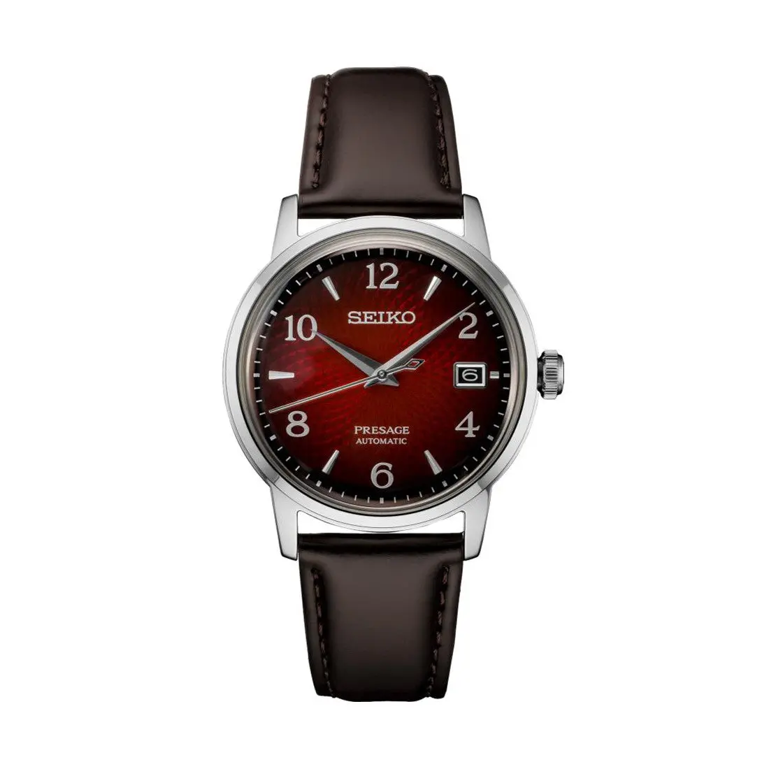 Srpe41 Presage Cocktail Time 38.5Mm - Red On Leather Strap 1