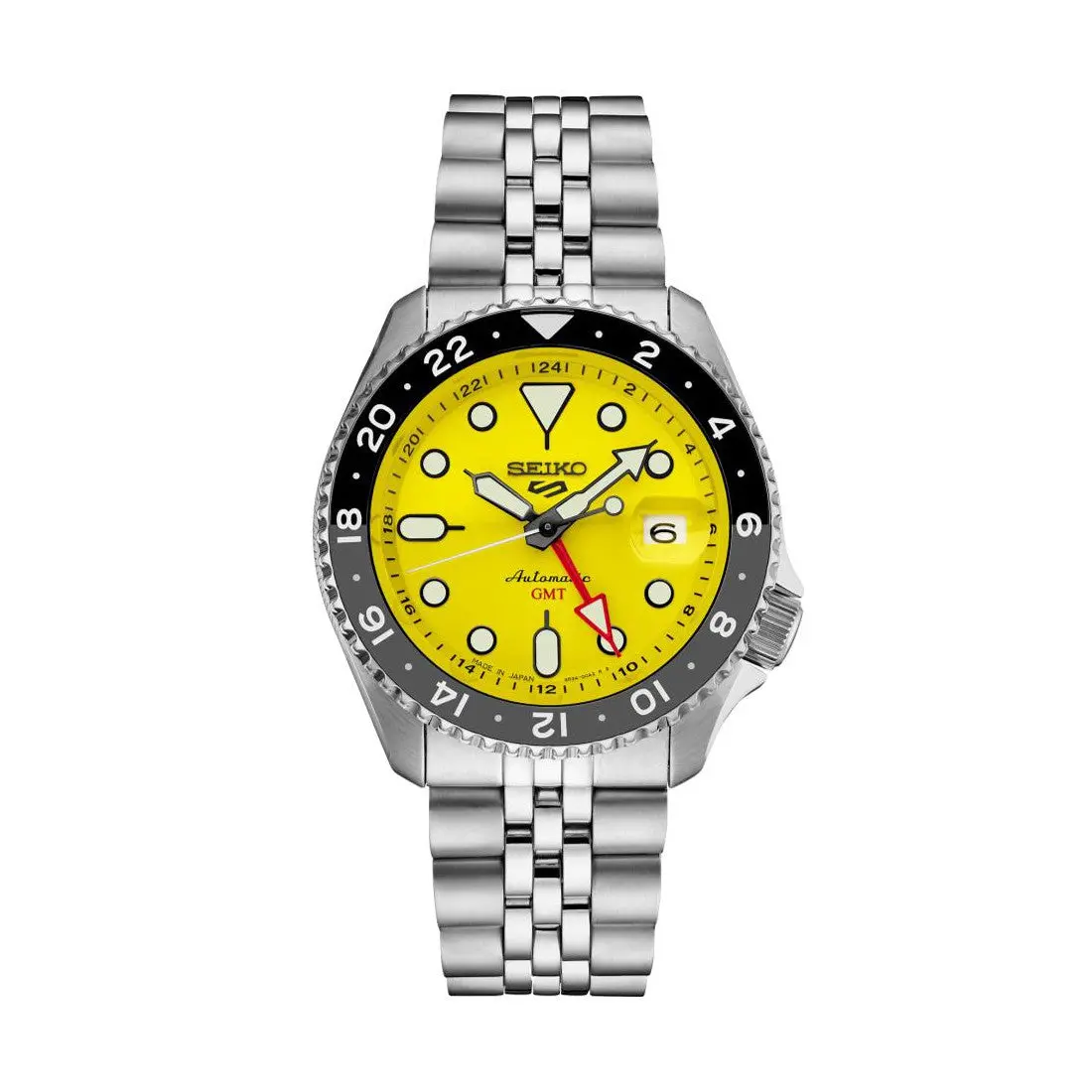 Ssk017 5 Sports Skx Gmt U.S. Special Creation 42.5Mm - Yellow On Bracelet 1