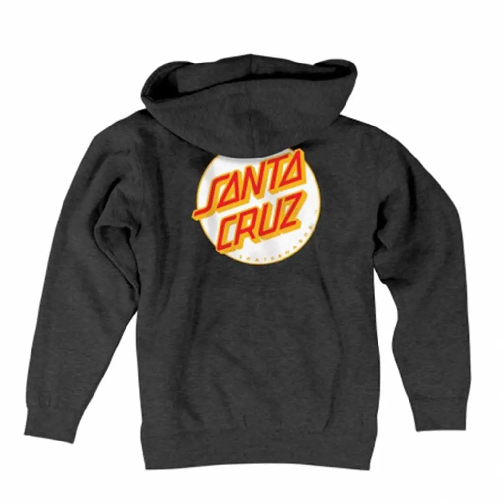 Santa Cruz Other Dot P/O Hoodie - Charcoal Heather/White 1