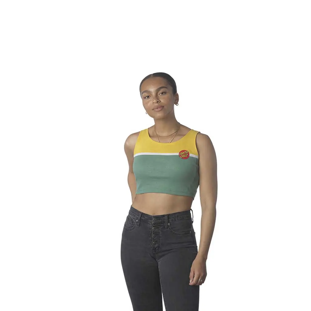 Santa Cruz Women's Classic Dot Colorblock Tank Top - Gold/Sage 1