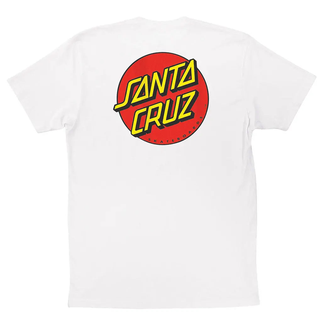 Santa Cruz Classic Dot Chest S/S Tee - White 1