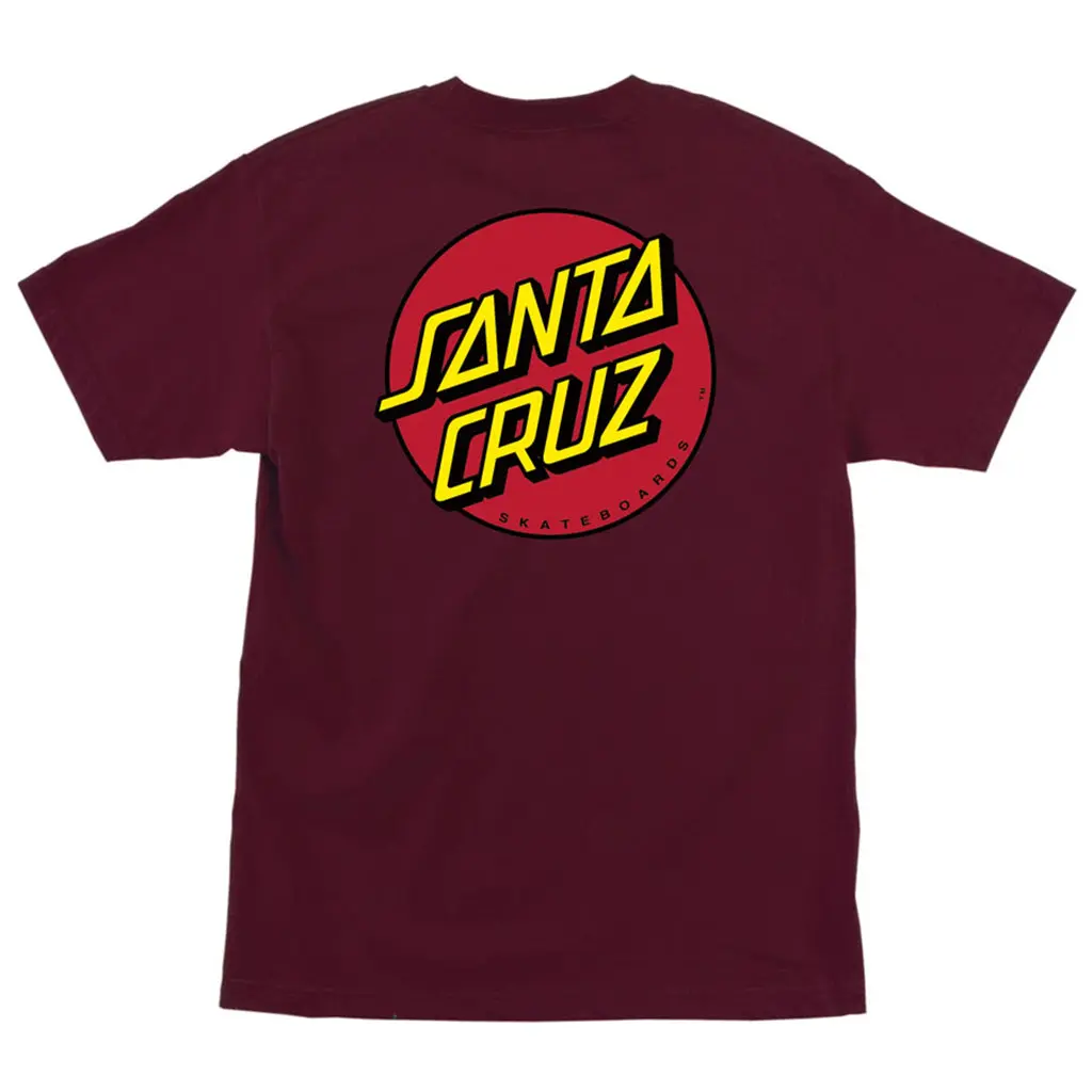 Santa Cruz Classic Dot T-Shirt - Burgundy 1