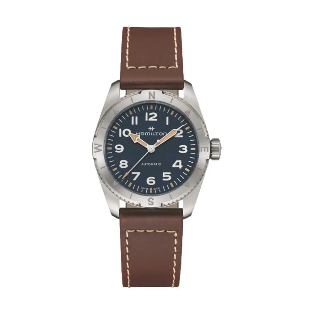 Khaki Field Expedition 37Mm - Blue On Strap 1