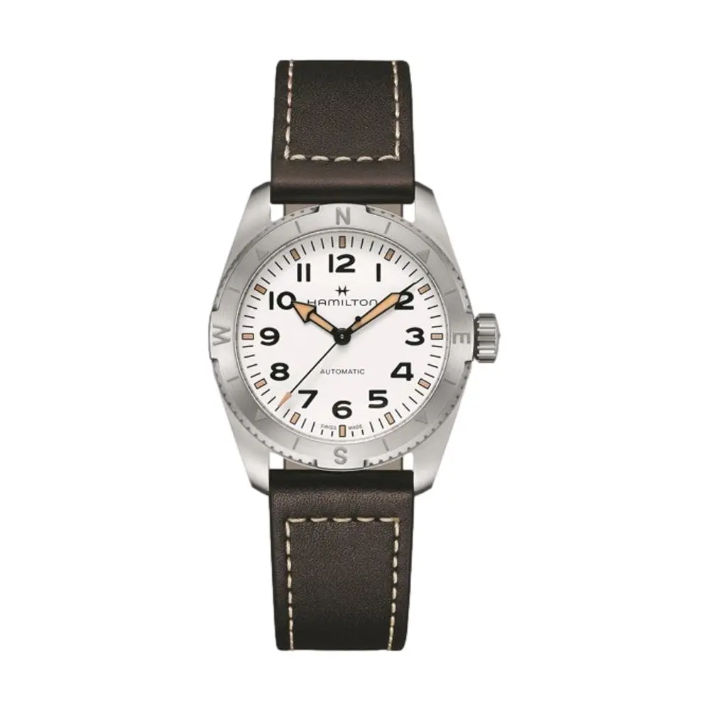 Khaki Field Expedition 37Mm - White On Strap 1