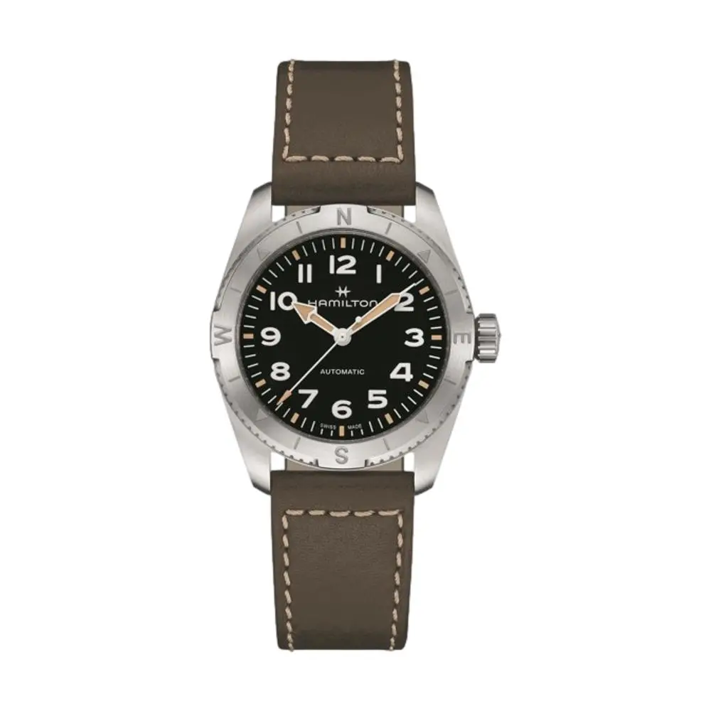 Khaki Field Expedition 37Mm - Black On Strap 1