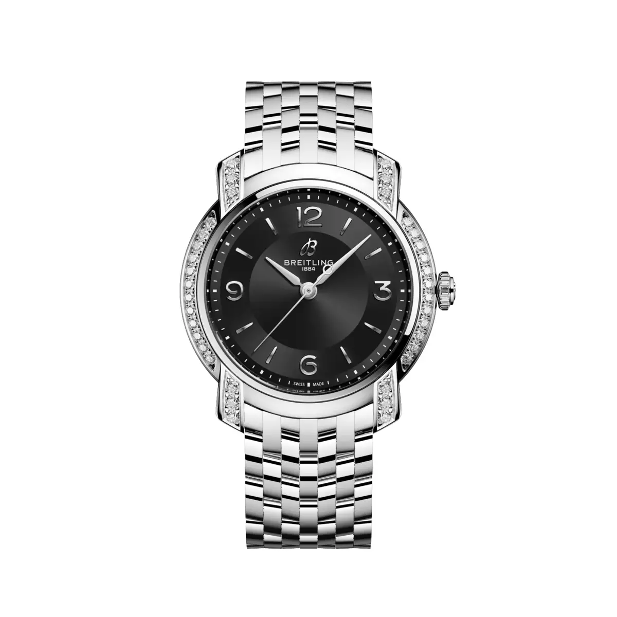 Lady Premier 32Mm - Black W/ Diamonds On Bracelet 1