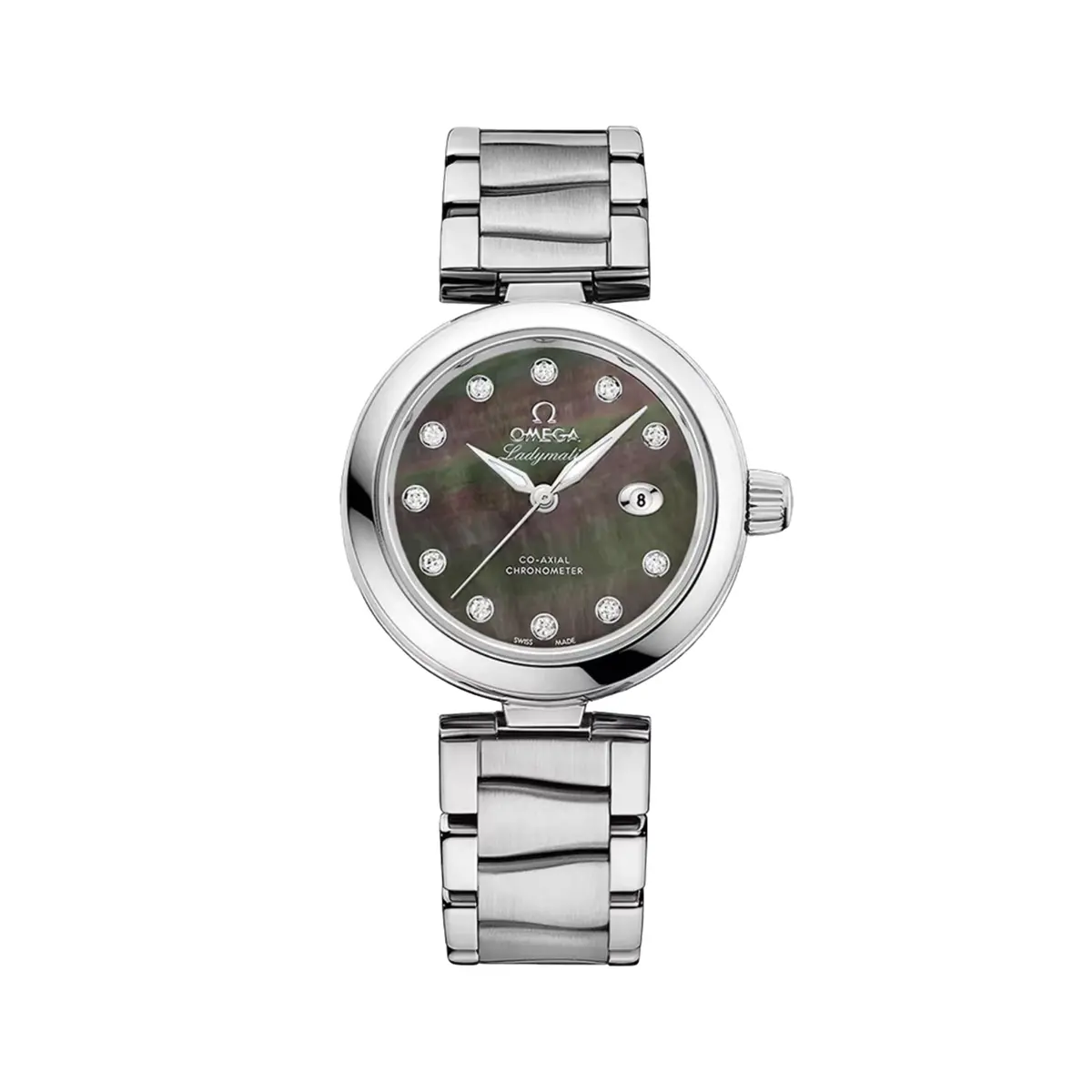De Ville Ladymatic 34Mm - Black Tahiti, Mother-Of-Pearl W/ Diamonds On Bracelet 1