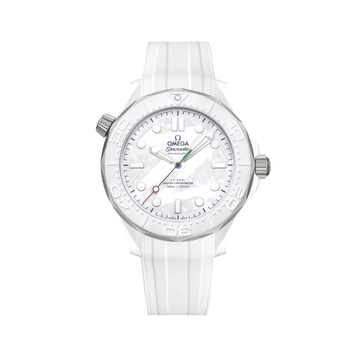 Seamaster Diver 300M Paralympic Milano Cortina 2026 43.5Mm - White On Rubber Strap 1