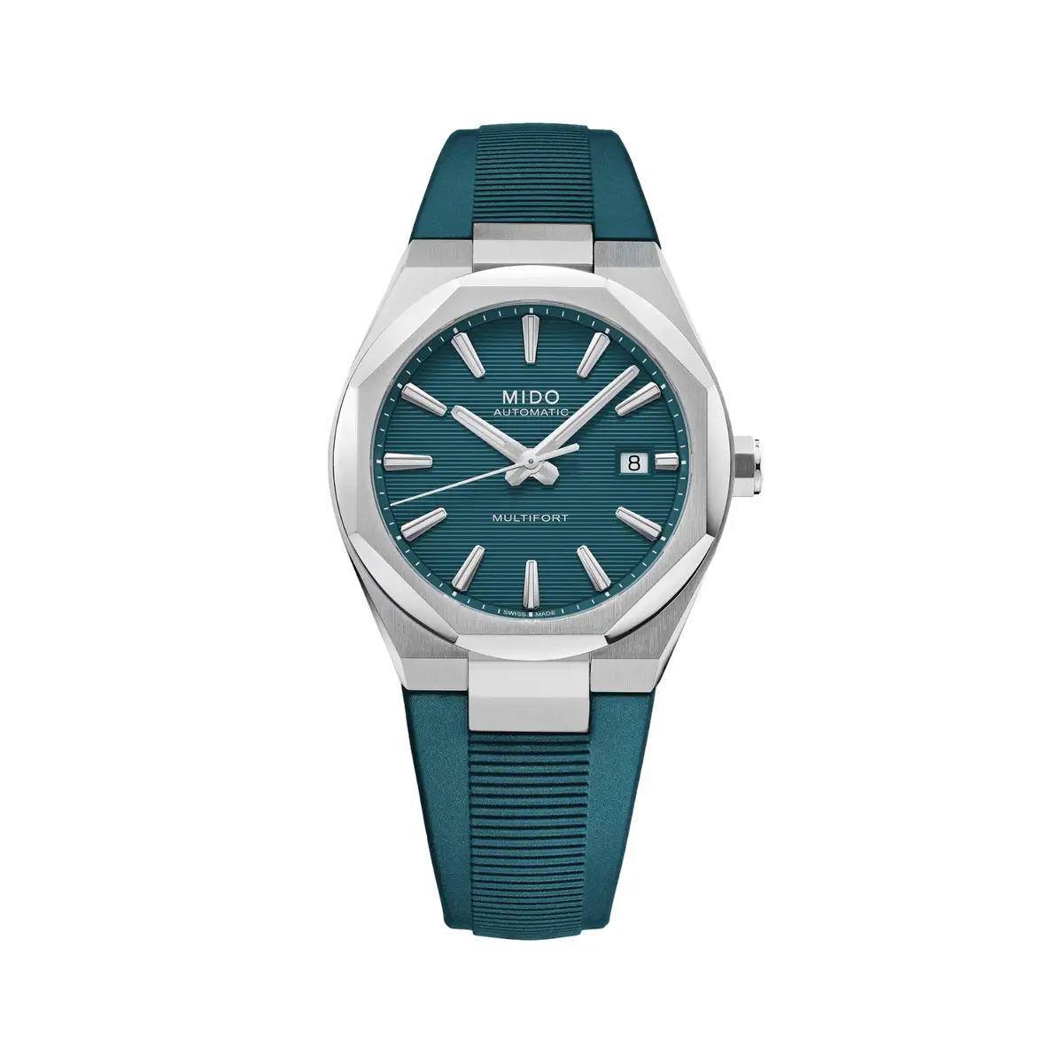 Multifort 8 One Crown 40Mm - Green On Rubber Strap 1
