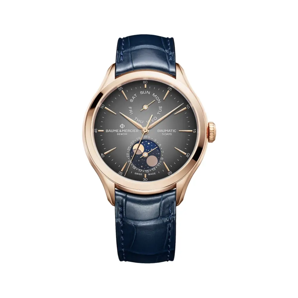Clifton 10547 Automatic 42Mm - Grey On Leather Strap 1