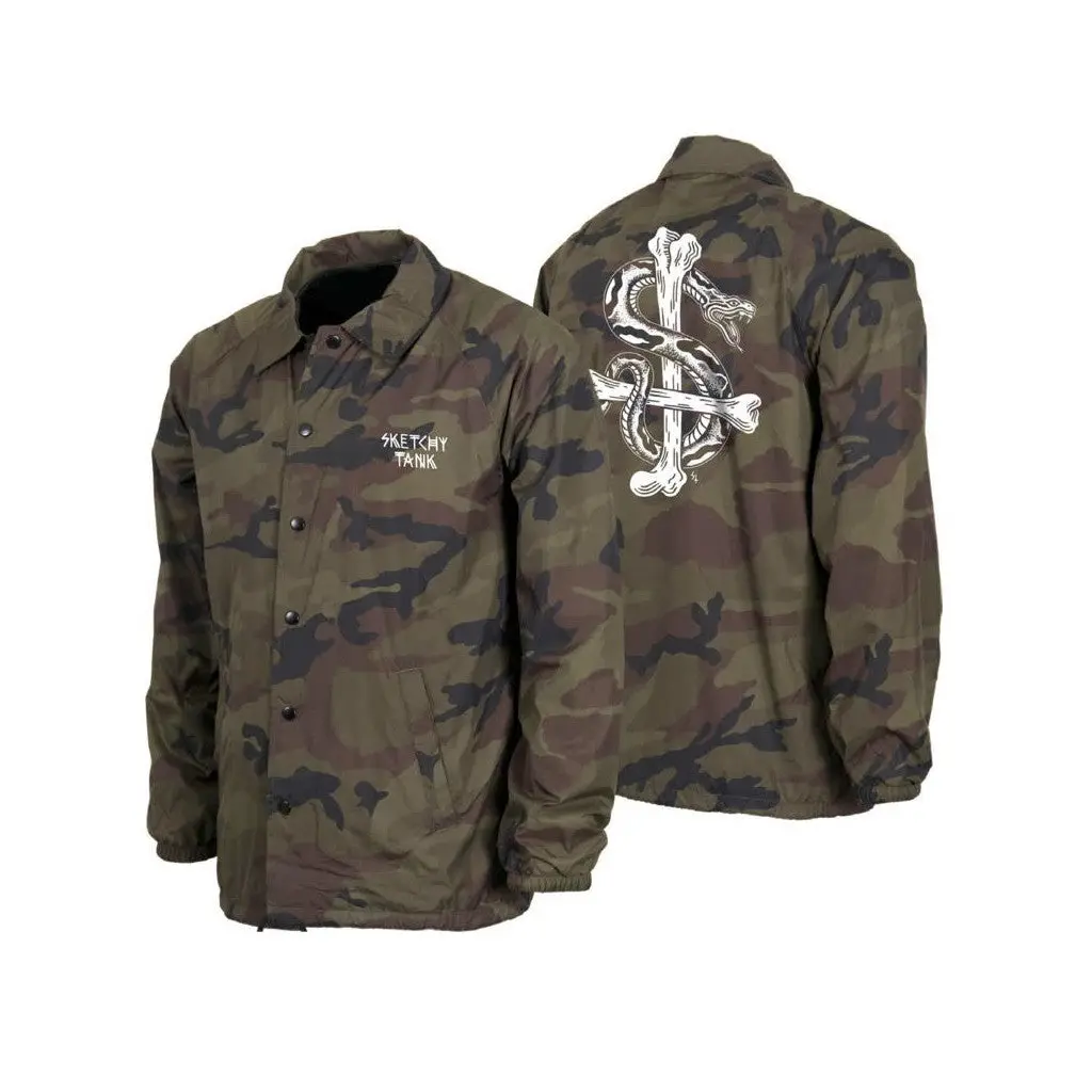 Sketchy Tank Bone Coaches Jacket - Camo 1